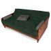Sofá Cama Paris Sarja Madeira Nobre Imbuia - Verde Militar
