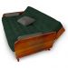 Sofá Cama Paris Sarja Madeira Nobre Imbuia - Verde Militar