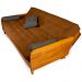 Sofá Cama Paris Sarja Madeira Nobre Natural - Caramelo