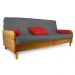 Sofá Cama Paris Sarja Madeira Nobre Natural - Cinza
