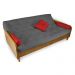 Sofá Cama Paris Sarja Madeira Nobre Natural - Cinza