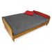 Sofá Cama Paris Sarja Madeira Nobre Natural - Cinza