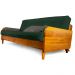 Sofá Cama Paris Sarja Madeira Nobre Natural - Verde Militar