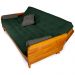 Sofá Cama Paris Sarja Madeira Nobre Natural - Verde Militar