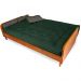 Sofá Cama Paris Sarja Madeira Nobre Natural - Verde Militar