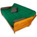 Sofá Cama Paris Sarja Verde Bandeira Madeira Maciça Alto Padrão