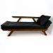 Sofá Japão Futon Acquablock Madeira Cor Imbuia - Preto