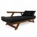Sofá Japão Futon Acquablock Madeira Cor Imbuia - Preto