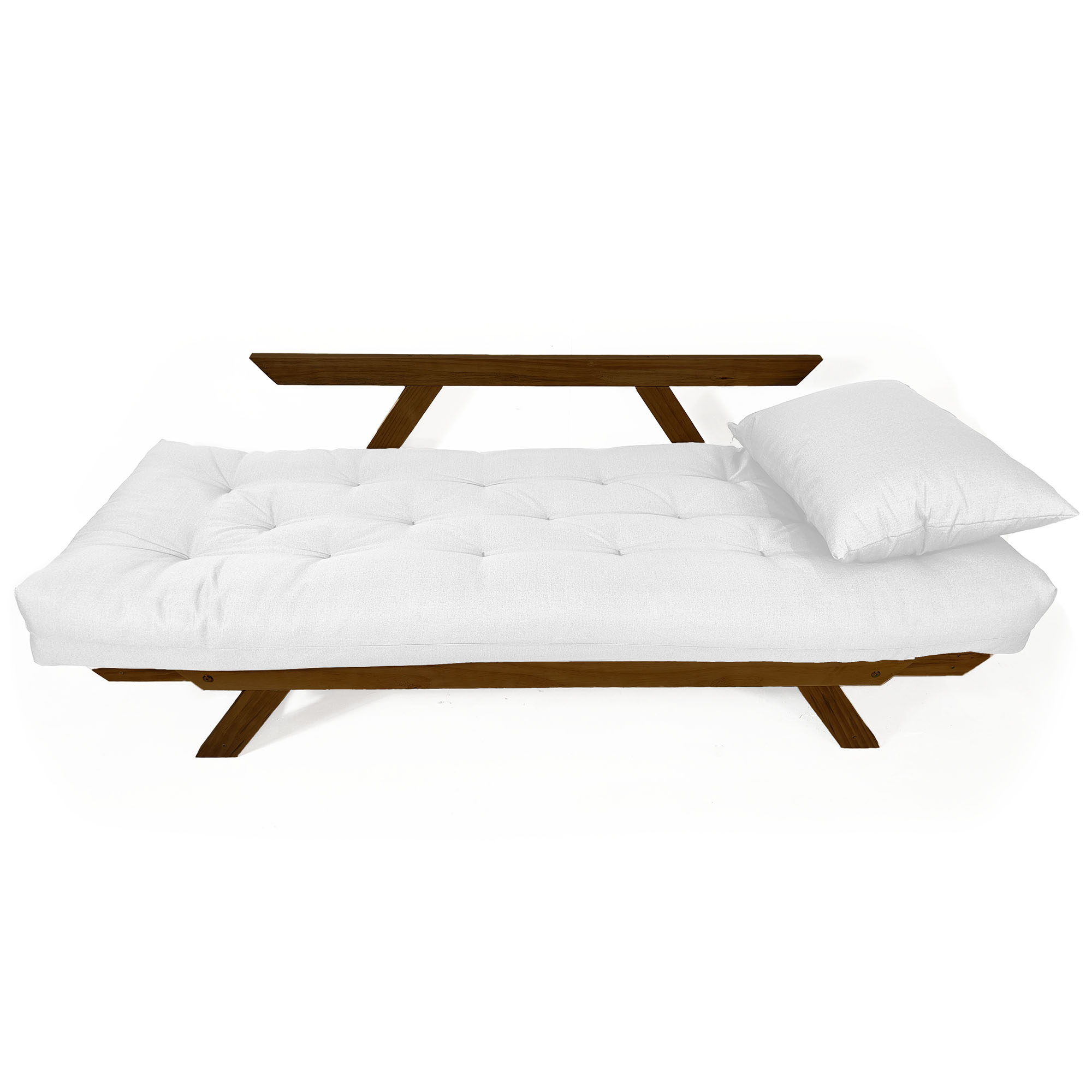 Sofá Japão Futon Acquablock Madeira Cor Imbuia