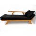 Sofá Japão Futon Acquablock Preto Madeira Cor Mel