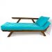 Sofá Japão Futon Azul Turquesa Madeira Maciça Imbuia
