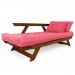 Sofá Japão Futon Goiaba Em Madeira Maciça Cor Imbuia