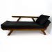 Sofá Japão Futon Preto Madeira Maciça Imbuia