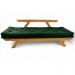 Sofá Japão Futon Sarja Madeira Cor Mel - Verde Militar