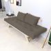 Sofá Japão Futon Sarja Madeira Sem Pintura - Cinza