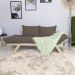 Sofá Japão Futon Sarja Madeira Sem Pintura - Cinza