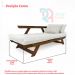 Sofá Japão Futon Sarja Madeira Sem Pintura - Cinza
