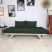 Sofá Japão Futon Verde Militar Em Madeira Maciça