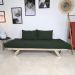 Sofá Japão Futon Verde Militar Em Madeira Maciça