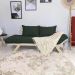 Sofá Japão Futon Verde Militar Em Madeira Maciça
