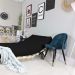 Sofa Cama Casal Futon Oriental Preto Acquablock Com Madeira Maciça