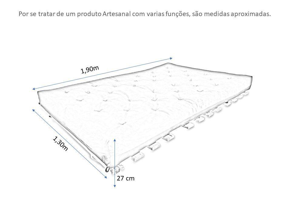 Sofa Cama Casal Futon Oriental Preto Com Madeira Cor Preta