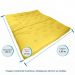 Sofa Cama Futon Oriental King Amarelo Acquablock Madeira Maciça Pinus Natural Sem Pintura