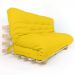 Sofa Cama Futon Oriental King Amarelo Madeira Maciça Pinus Natural Sem Pintura