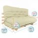 Sofa Cama Futon Oriental King Bege Madeira Maciça Pinus Natural Sem Pintura