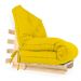 Sofa Cama Solteiro Futon Dobrável Amarelo