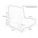 Sofa Cama Solteiro Futon Dobrável Caramelo