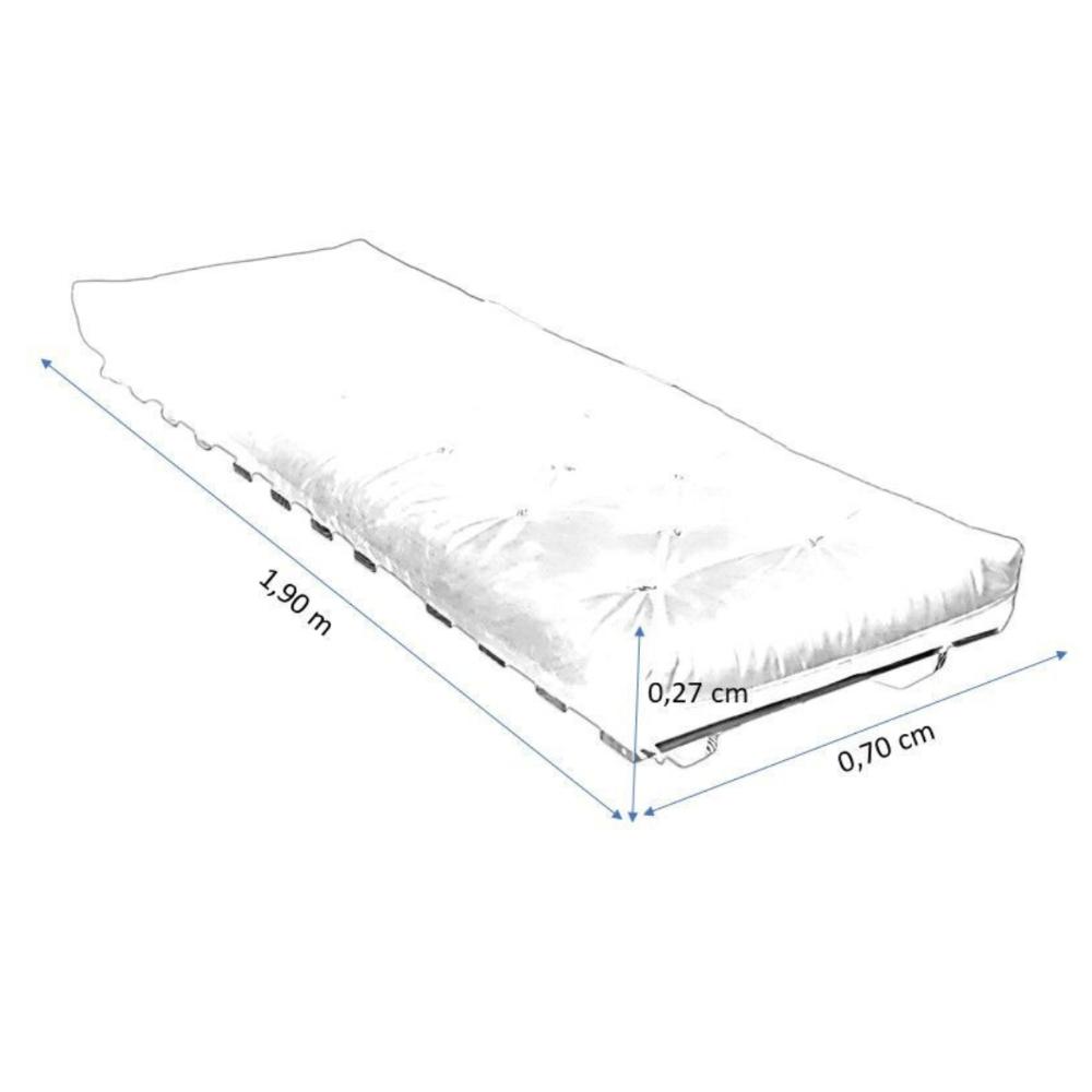 Sofa Cama Solteiro Futon Dobrável Chumbo Sarja Impermeável