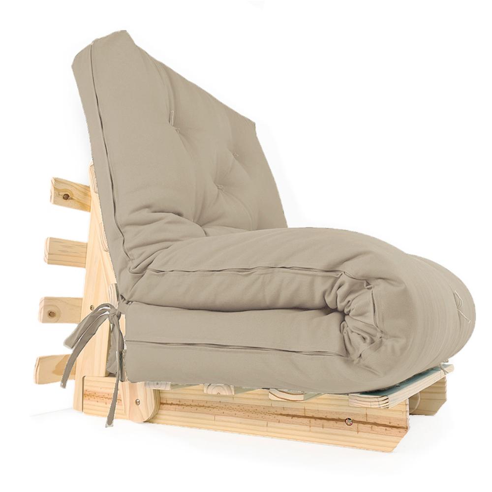 Sofa Cama Solteiro Futon Dobrável Fendi Acquablock