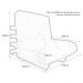 Sofa Cama Solteiro Futon Dobrável Marrom Acquablock