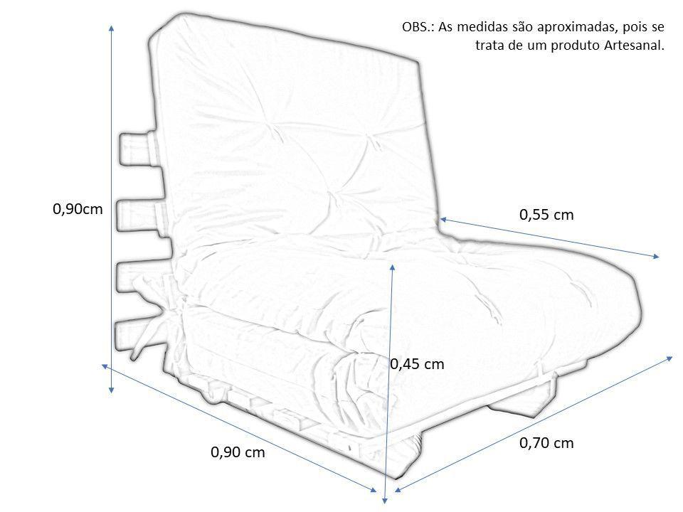 Sofa Cama Solteiro Futon Dobrável Verde Militar