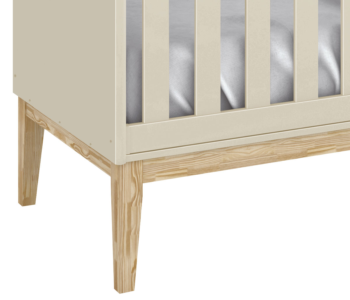 Berço Americano Classic New Areia Fosco com Natural - Reller