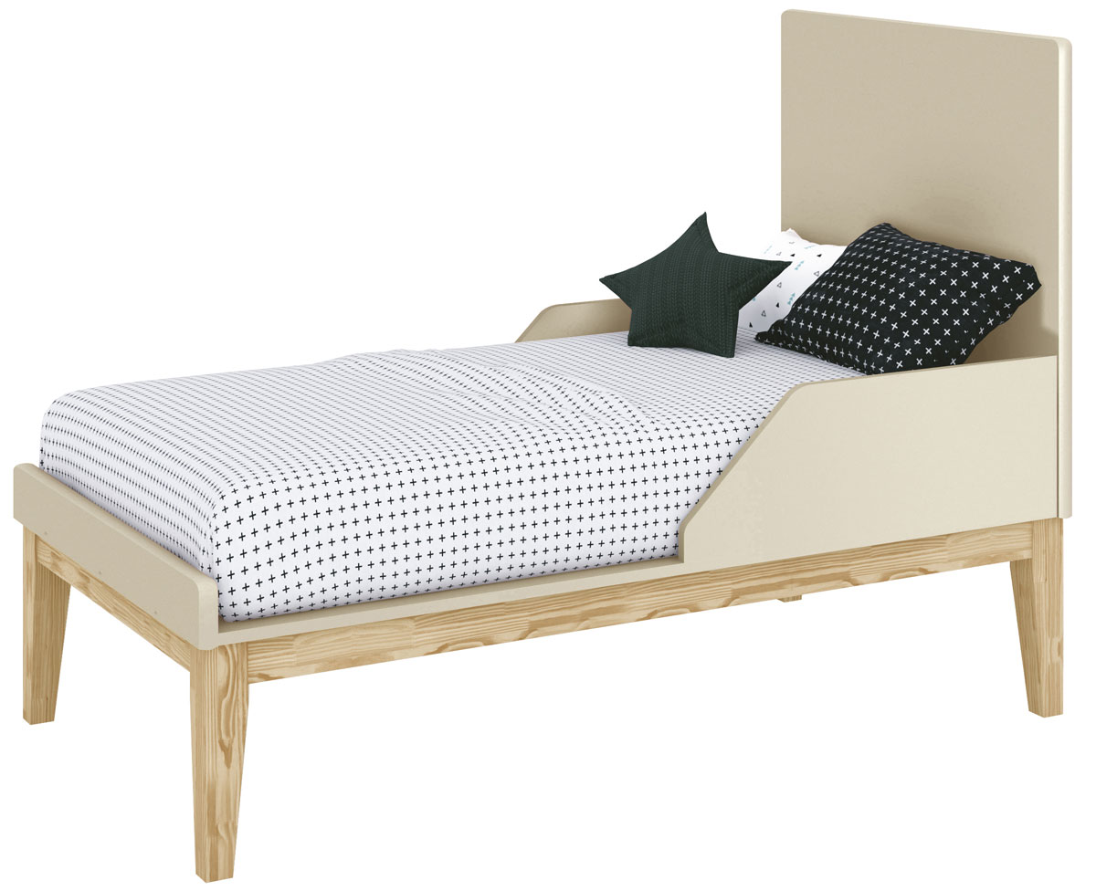 Berço Americano Classic New Areia Fosco com Natural - Reller