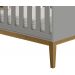 Berço Americano Classic New Cinza Fosco com Madeira - MoveisAqui