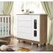 Cômoda 4 Gavetas Katatau Branco Brilho com Mezzo - Reller