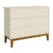 Cômoda 6 Gavetas Classic New Areia Fosco com Madeira - Reller
