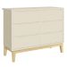 Cômoda 6 Gavetas Classic New Areia Fosco com Natural - Reller