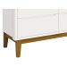 Cômoda 6 Gavetas Classic New Branco Fosco com Madeira - Reller