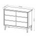 Cômoda 6 Gavetas Classic New Branco Fosco com Madeira - Reller
