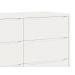 Cômoda 6 Gavetas Théo New Branco Fosco com Madeira - MoveisAqui