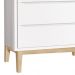 Cômoda Gaveteiro Classic New Branco Fosco com Natural - Reller