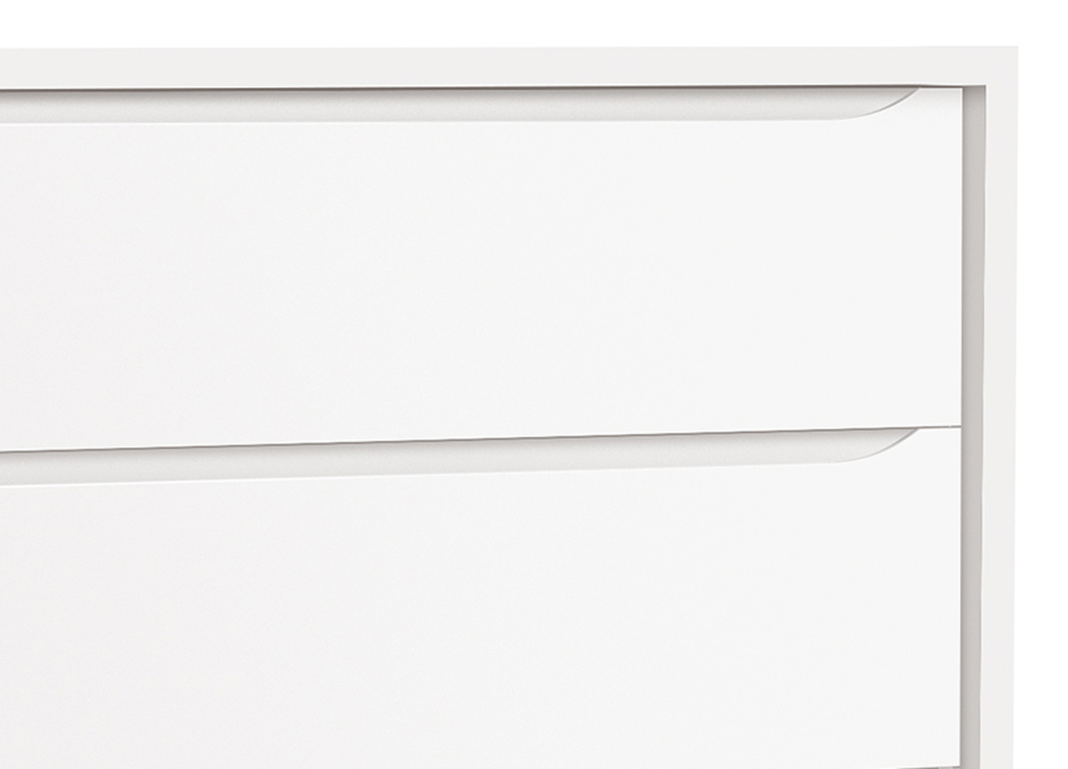 Cômoda Gaveteiro Théo New Branco Fosco com Natural - MoveisAqui