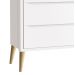Cômoda Gaveteiro Théo New Branco Fosco com Natural - Reller