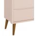 Cômoda Gaveteiro Théo New Rosa Fosco com Madeira - MoveisAqui