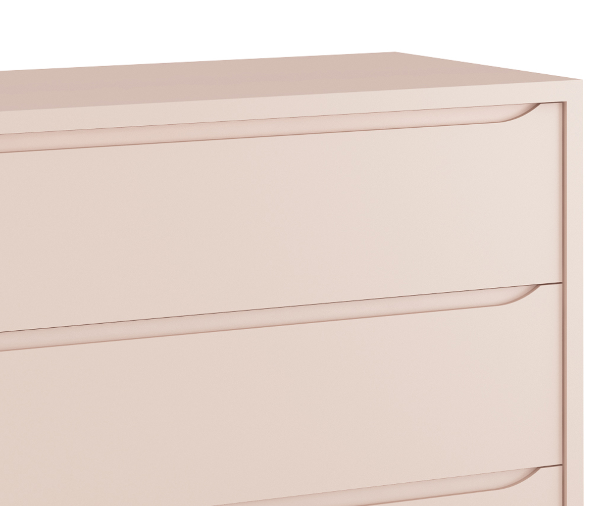 Cômoda Gaveteiro Théo New Rosa Fosco com Natural - MoveisAqui