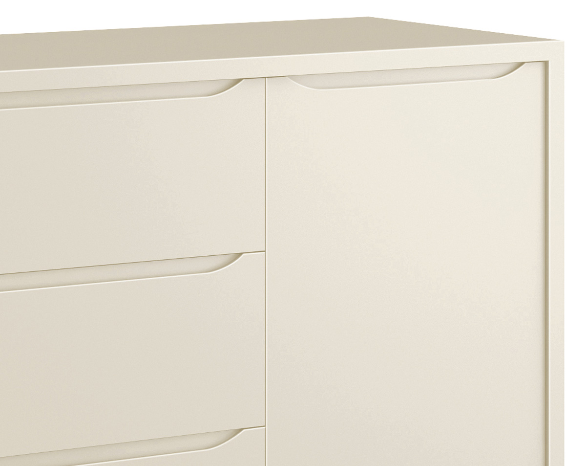 Cômoda Sapateira Classic New Areia Fosco com Madeira - Reller